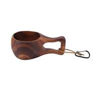 Fdit Taza de Madera, Taza Portátil de Madera de Nogal de 220 Ml para Leche de café