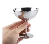 Fdit Tazas de helado de acero inoxidable que sirven platos de postre para la ensalada con pudín de frutas(Alto)
