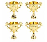 Fdit Tazas de Trofeo de Premio de Plástico, Paquete de 4 Soportes Huecos para Refrigerios de Dulces para Decoración de Tartas de Fiesta de Cumpleaños, Ceremonia de Premios, Decoración