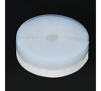 Fdit Tira de Barrido con Sello de Silicona, Autoadhesiva, Burlete, Bloqueador de Corrientes de Aire, Insonorizada, a Prueba de Polvo, Resistente Al Viento, con (25mm*5m (blanco/blanquecino al azar))