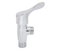 Fdit Válvula de ángulo de Grifo Cromada, Válvula de Control de Agua de Aleación de Zinc G1/2 Pulgadas para Baño, Cocina con Rosca Apretada Resistente a la Corrosión