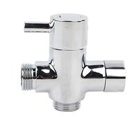 Fdit Válvula Desviadora de Ducha G1/2, Brazo de Ducha Splitter de 3 Vías, con Latón Cromado para de Mano y Fija