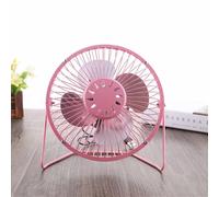 Fdit Ventilador de Escritorio Mini de 4 Pulgadas, Pequeño Circulador de | Funcionamiento Silencioso, Carcasa Metálica Resistente, Base Triangular Estable, Funciona con Portátil, Batería Externa