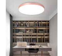 FDOIUTU Lamparas de Techo 30W, Plafon LED Techo 3000K/4500K/6000K,Temperaturas de color ajustables en 3 Modernas luz de techo redonda,para Dormitorio Cocina Salon Comedor Pasillo (rosa-30W)