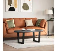 Fecpoo 2 patas de mesa de café en forma de V de 60 x 42 a 43,3 cm de acero con recubrimiento en polvo negro, altura ajustable, para mesa de centro personalizada