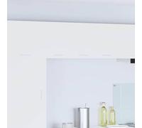 Fecpoo Armario colgante con puerta de madera blanca de 30 x 31 x 40 cm, 2 unidades, práctico para organización de cocina