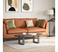 Fecpoo Juego de 2 patas de mesa de café en forma de U, acero con recubrimiento en polvo, color antracita, 40 cm de ancho x 30 - 31 cm de alto, para mesas de salón resistentes