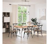 Fecpoo Juego de 2 patas de mesa de comedor en forma de U, estructura de acero resistente con patas niveladoras, color blanco, 90 x 72-73 cm, aptas para mesas