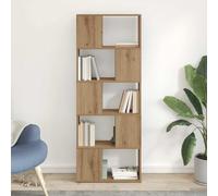 Fecpoo Mueble de pared para TV de pared, color marrón, 60 x 24 x 156 cm, con 4 estantes para salón moderno