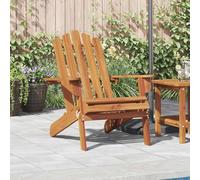 Fecpoo Silla Adirondack de madera de acacia con acabado de aceite natural, ergonómica, altura del asiento de 36 cm, plegable, jardín y balcón