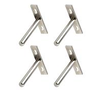 FEEIMOL 4 Piezas Soporte Estanterias Flotantes Soportes Baldas Ocultos Pared Soportes de Estante Tipo T Invisible con Tornillos para Muebles Decoración 3 Pulgadas