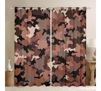 feelingyou Cortinas de ventana de camuflaje, tamaño XXL, 260 x 140 cm, diseño geométrico abstracto, buen camuflaje, cortinas opacas, estilo abstracto, juego de 2 unidades para adultos y niños