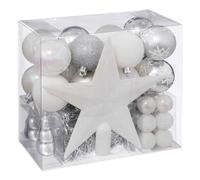 FEERIC LIGHTS & CHRISTMAS Kit de árbol de Navidad Souffle Polaire 44 Piezas Blanco