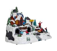 FEERIC LIGHTS & CHRISTMAS Pueblo de Navidad Tren Animado 12 LED + Transformador