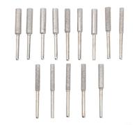 Feeshoppher Juego de afiladores de motosierra de diamante de 4 mm, 4,8 mm, 5,5 mm, 15 piezas de piedra de molienda portátil para pulido y mantenimiento de motosierras, herramienta de alta dureza para