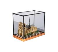 FEIFANBOYANG Vitrina acrílica, para Lego 21061 modelo Notre Dame de París, vitrina transparente a prueba de polvo. (solo caja de exhibición) (base de grano de madera)