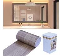 FEILAYS Cinta adhesiva con aspecto de madera, borde autoadhesivo de PVC, decoración de pared, removible, autoadhesivo, para cocina, baño, borde de puertas, adhesivo, papel pintado, 15 cm x 10 m
