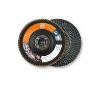FEIN Disco abrasivo de abanico elástico 125 mm, granulación 80, 10 x discos abrasivos por amoladoras angulares. Uso universal en acero y acero inoxidable, ideal para el mecanizado de cantos.