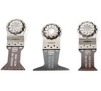 Fein e-cut combo starlock wood & metal, alojamiento sl,set con 3 hojas