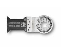 FEIN E-Cut Long Life, Set de 3 hojas de sierra, 50x50 mm, Alojamiento Starlock SL, Bimetal dentado de madera trabado para todos los materiales derivados de la madera, placa de cartón-yeso y plástico