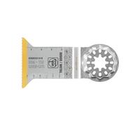 FEIN Hoja de sierra E-Cut Long-Life bimetálica con una larga vida útil, hoja de sierra para cortes profundos,1 Unid., Ancho 50 mm, Longitud 50 mm, Alojamiento Starlock, con revestimiento de titanio