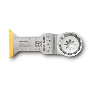 FEIN Hoja de sierra E-Cut universal bimetálica con una larga vida útil, hoja de sierra para cortes profundos,5 Unid.,Ancho 44 mm, Longitud 60 mm, Alojamiento StarlockPlus, con revestimiento de titanio