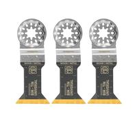 FEIN Hoja de Sierra E-Cut universal bimetálica con una larga vida útil, hoja de Sierra para cortes profundos,3 Unid., Ancho 44 mm, Longitud 55 mm, Alojamiento Starlock, con revestimiento de titanio