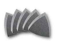 FEIN Set de 50 hojas de lija no perforadas, 10 hojas x grano 60-80-120-180-240 corindón, fijación rápida por Strap, para el uso universal de lijado grueso a lijado, ligado conresina sintética