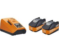 FEIN Set de inicio baterías con 2 baterías de iones de litio HighPower con cargador rápido ALG 80 BC, elevada corriente de carga de 8 amperios, Tensión 18 V, Capacidad 5.2 Ah, Conectividad Bluetooth
