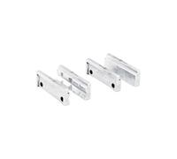 FEIN Set de pares de Mordazas Prensoras (P) prisma y (B) Blanco de aluminio 110 mm de aluminio, El material no se raya - Máxima calidad, sujeción segura