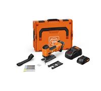 FEIN SSierra de calar a batería para metal y madera con 26 mm de carrera F-IRON Jig 26 AS Set 2 x 4 Ah. Potente para cortes precisos y curvos en metal y madera. 2 baterías ProCORE 4 Ah y cargador