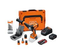 FEIN Taladro atornillador a batería ASCM 18-4 QM AS Metal Advanced Top Set, con un juego de accesorios, una batería recargable (GBA 18 V 5,0 Ah AS) y un cargador rápido (GAL 1880 CV AS).
