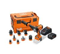 FEIN Taladro atornillador a batería ASCM18-4 QM AS QuickIN Top Set con 7 accesorios de cambio rápido QuickIN, maletín i-BOXX, una batería (GBA 18 V 5,0 Ah AS) y un cargador rápido (GAL 1880 CV AS).