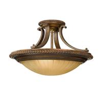 Elstead Lighting Kelham Hall lámpara de techo 2x60 W oro-marrón FE-KELHAM-HALL-SF
