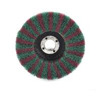 Felicafie Rueda de pulido de fibra de nailon de 4 pulgadas, disco de pulido de almohadilla de estropajo de 100 x 16 mm para amoladoras angulares, metal, madera, plástico y acero inoxidable (A)