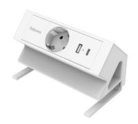 Fellowes 100137173 base múltiple 2 m 1 salidas ac interior blanco