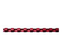 Fellowes 5345204 - Canutillos de plástico para encuadernar, 6 mm, rojo