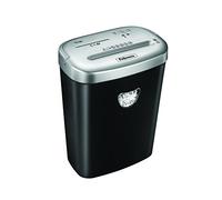 Fellowes Destructora 53C – Corte en partículas, 10 hojas, tritura CD y tarjetas, Negro y Plateado