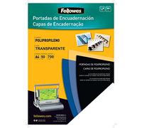 Fellowes 54773 - portadas para encuadernar de polipropileno, a4, trans