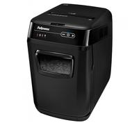 Fellowes AutoMax 150C - Trituradora de Papel híbrida, Corte en partículas (DIN-P4), destruye 150 Hojas de Manera automática y 8 manualmente, trituradora de Papel para Oficina, Papelera 32L, Negra
