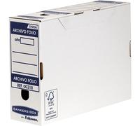 Fellowes bankers box caja de archivo automatico 100mm folio - montaje automatico fastfold - carton reciclado certificacion fsc