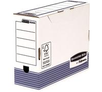 Fellowes bankers box caja de archivo definitivo 100mm a4 - montaje automatico fastfold - carton reciclado certificacion fsc