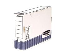 Fellowes bankers box caja de archivo definitivo 80mm folio - montaje automatico fastfold - carton reciclado certificacion fsc