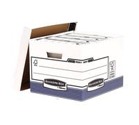 Fellowes bankers box contenedor de archivos - montaje automatico fastfold - carton reciclado certificacion fsc