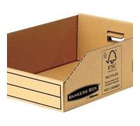 Fellowes bankers box earth bandeja de carton 200mm - montaje manual - carton reciclado certificacion fsc - color marron