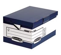 Fellowes bankers box ergo-stor maxi contenedor de archivos con asas ergonomicas - tapa fija - montaje automatico fastfold - carton reciclado certifica