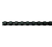 Fellowes Canutillos de plástico para encuadernar, Negro, 25 mm