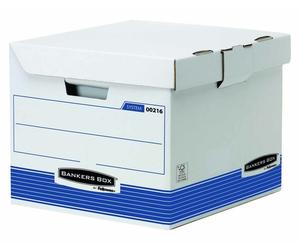Fellowes Contenedor de Archivo con Tapa Fija Azul-Blanco