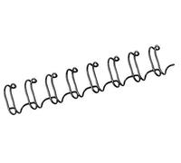 Fellowes CRC53273 - Pack de 100 canutillos tipo wire, doble espiral, paso 3:1", 34 agujeros, 12 mm, negro