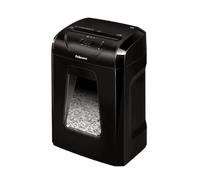 Fellowes - Destructor de papel 12c con corte cruzado 4 x 40 mm, capacidad 12 hojas y cesta extraíble de 19 L para oficina